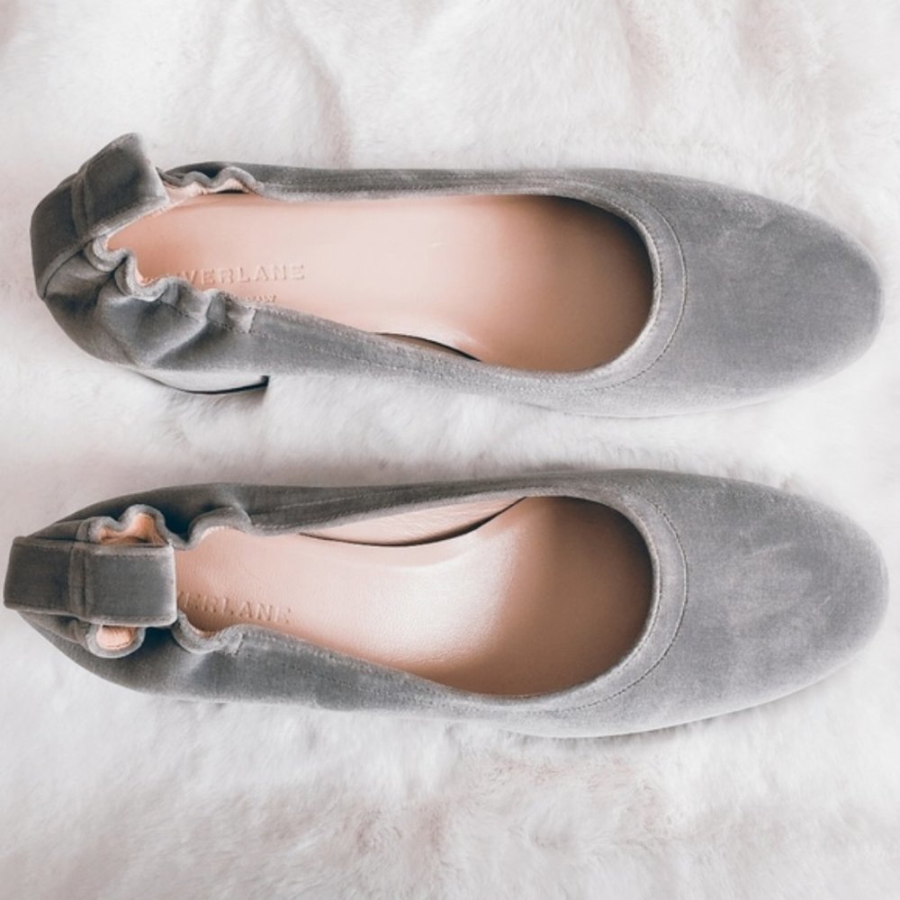 Everlane NIB Sage Green Suede The Day Heel